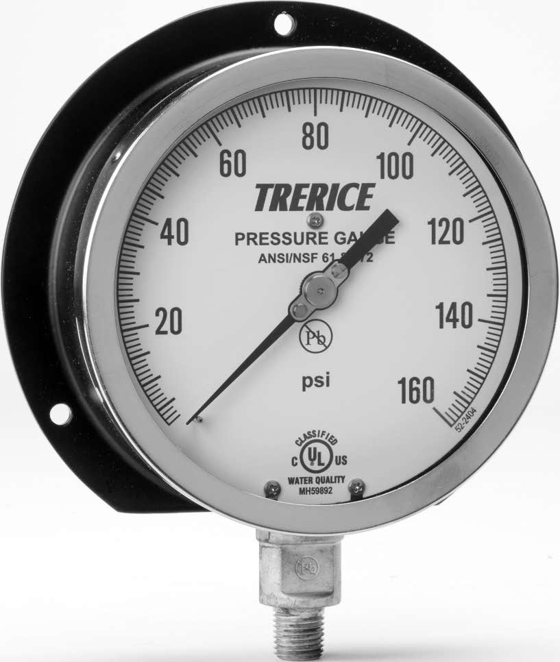 TRERICE - Industrial Pressure Gauge - 500XB-45-02-L-A-30/0