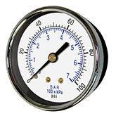 PIC Gauges - 102D - Dry Utility Gauge, Center Back Mount