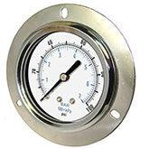 PIC Gauges - 104D - Utility Gauge, Center Back Mount with Front Flange