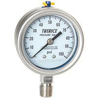 TRERICE - 700SS / 700LFSS Pressure Gauge (SS Internals, Lower Mount)