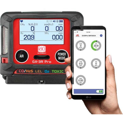 RKI Instruments - GX-3R Pro Gas Detector with Wireless Communication