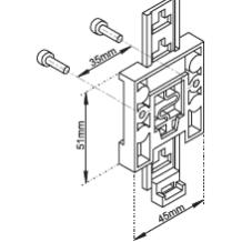E+E - Bracket for DIN-Rail Mounting  (P/N: HA010203)