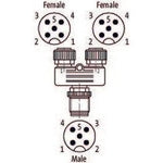 E+E - T-coupler M12-12  (P/N: HA030204)