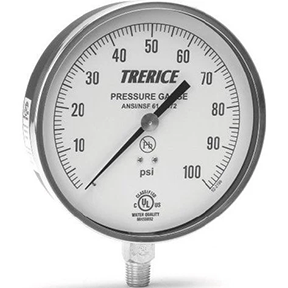 TRERICE - 600CB Pressure Gauge (Cast Aluminum Case)