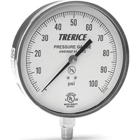 TRERICE - Industrial Pressure Gauge  600CB-45-02-L-A-15