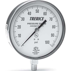 TRERICE - Industrial Pressure Gauge - 620B-45-02-L-A-30/15