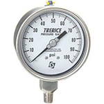 TRERICE - 700SS / 700LFSS Pressure Gauge (SS Internals, Lower Mount) (front) (forward view)