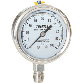 TRERICE - Industrial Pressure Gauge - D83LFSS-25-02-L-D-5000