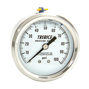 TRERICE - Industrial Pressure Gauge D83LFSS-25-02-B-A-200