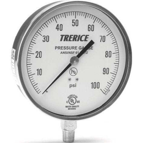 Trerice - 600CB Pressure Gauge (Cast Aluminum Case)